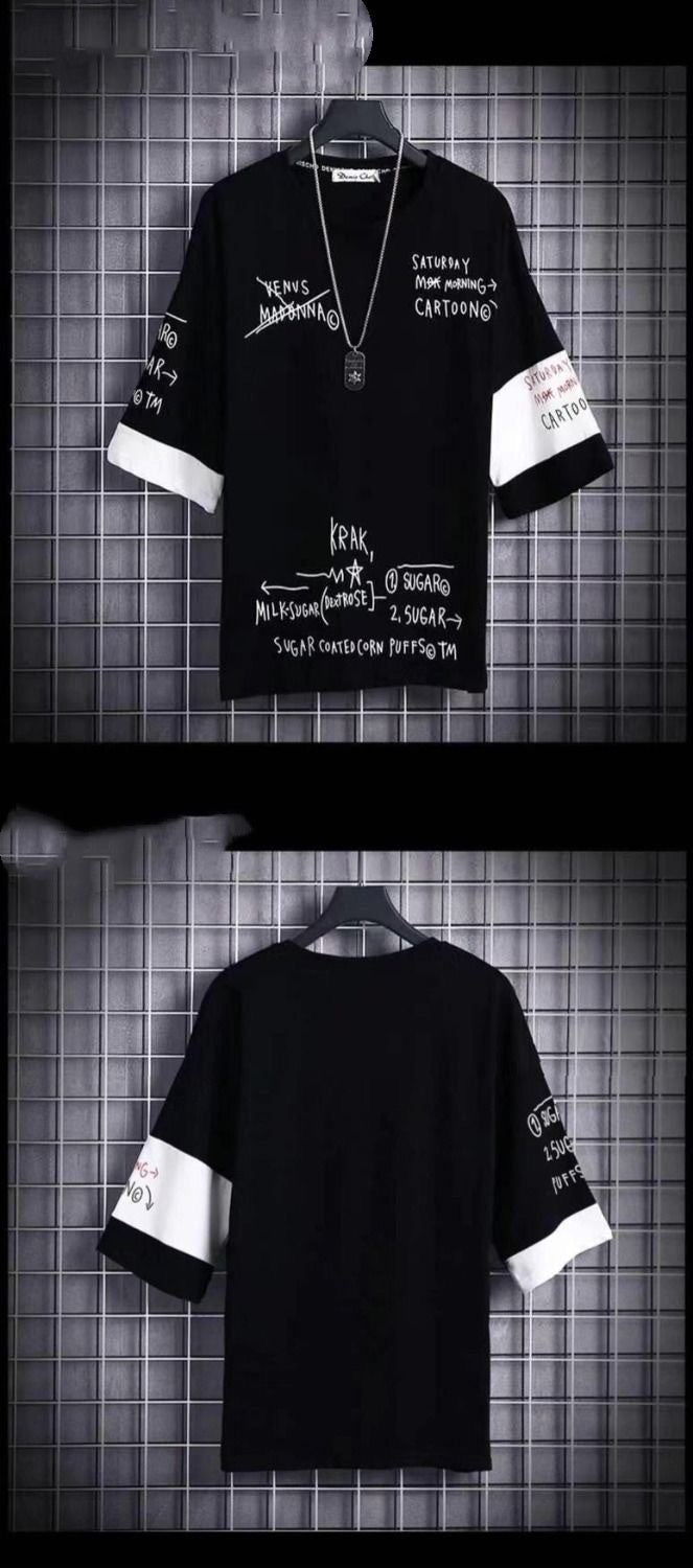 Mens Loose-fitting Japanese-style 34-sleeve Shirt For Spring And Summer